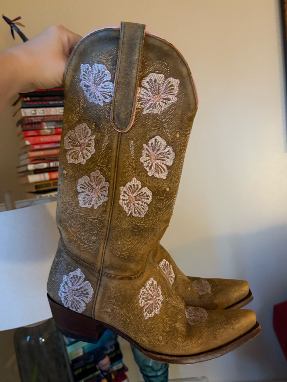 Old Gringo Women's Rust Sheridan Brown Leather Floral Embroidered Cowboy Boots
